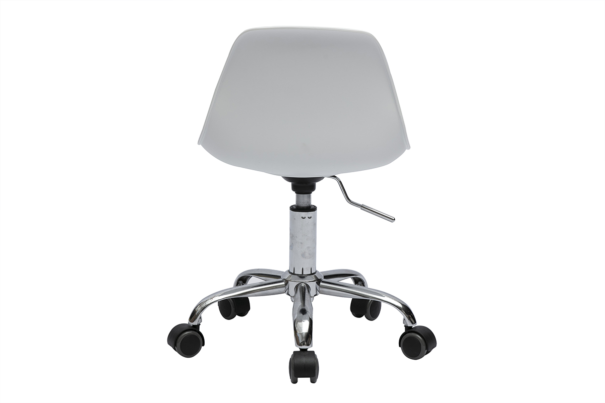 Fauteuil de bureau blanc enfant  roulettes STEEVY