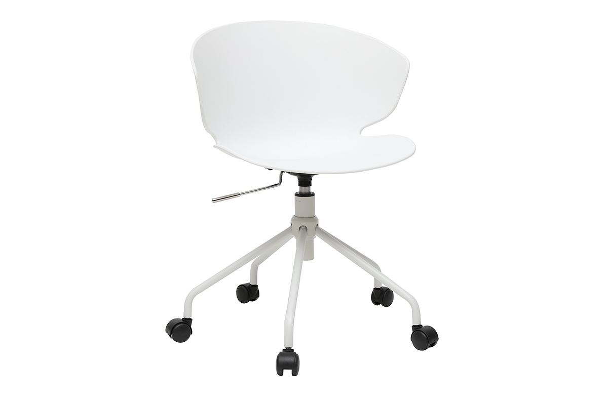 Fauteuil de bureau contemporain blanc WING