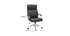 Fauteuil de bureau cuir noir CITY - cuir de vache