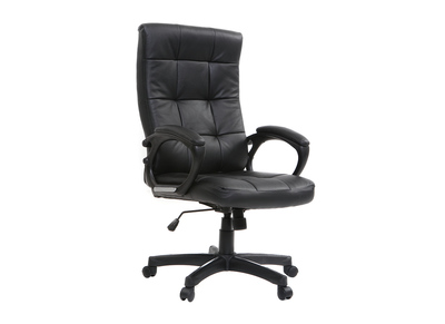 Fauteuil de bureau Cuir noir design LORENZO