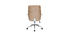 Fauteuil de bureau design blanc et bois clair ELON