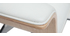 Fauteuil de bureau design blanc et bois clair ELON