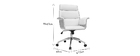 Fauteuil de bureau design blanc et bois clair ELON
