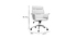 Fauteuil de bureau design blanc et bois clair ELON