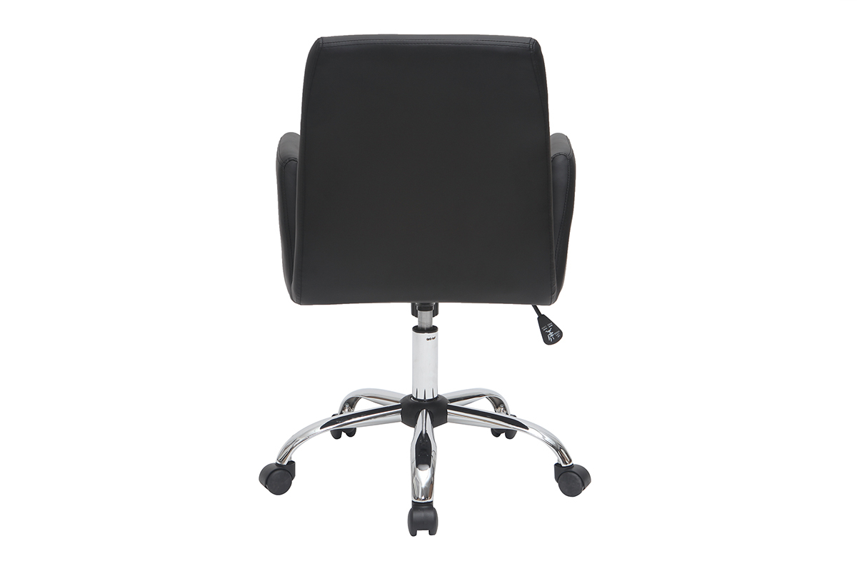 Fauteuil de bureau design en PU noir ARIEL