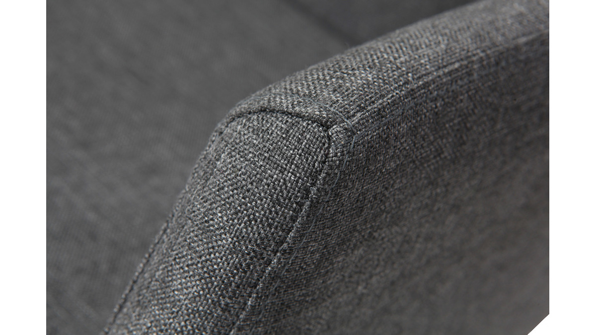 Fauteuil de bureau design en tissu gris ARIEL