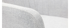 Fauteuil de bureau design en tissu gris clair ALEYNA - Miliboo & Stéphane Plaza