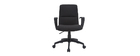Fauteuil de bureau design en tissu noir CHUCK
