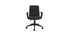 Fauteuil de bureau design en tissu noir CHUCK