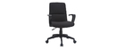 Fauteuil de bureau design en tissu noir CHUCK