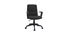 Fauteuil de bureau design en tissu noir CHUCK