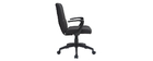 Fauteuil de bureau design en tissu noir CHUCK