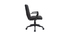 Fauteuil de bureau design en tissu noir CHUCK