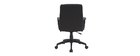 Fauteuil de bureau design en tissu noir CHUCK