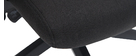Fauteuil de bureau design en tissu noir CHUCK