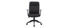 Fauteuil de bureau design en tissu noir ZELLY