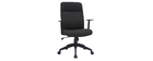 Fauteuil de bureau design en tissu noir ZELLY