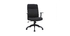 Fauteuil de bureau design en tissu noir ZELLY