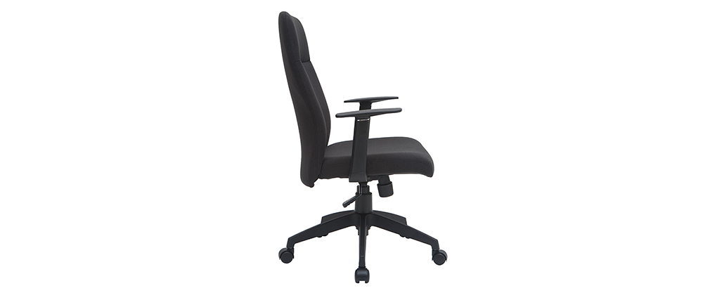 Fauteuil de bureau design en tissu noir ZELLY