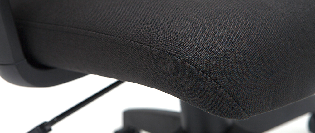 Fauteuil de bureau design en tissu noir ZELLY