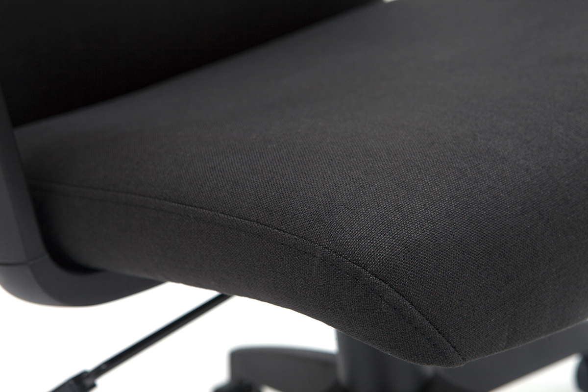 Fauteuil de bureau design en tissu noir ZELLY