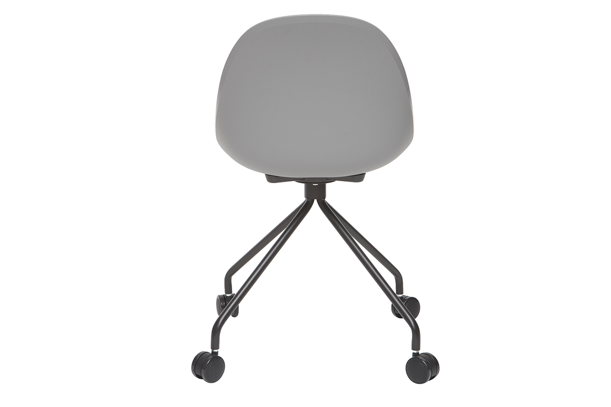 Fauteuil de bureau design gris et noir CONCHA