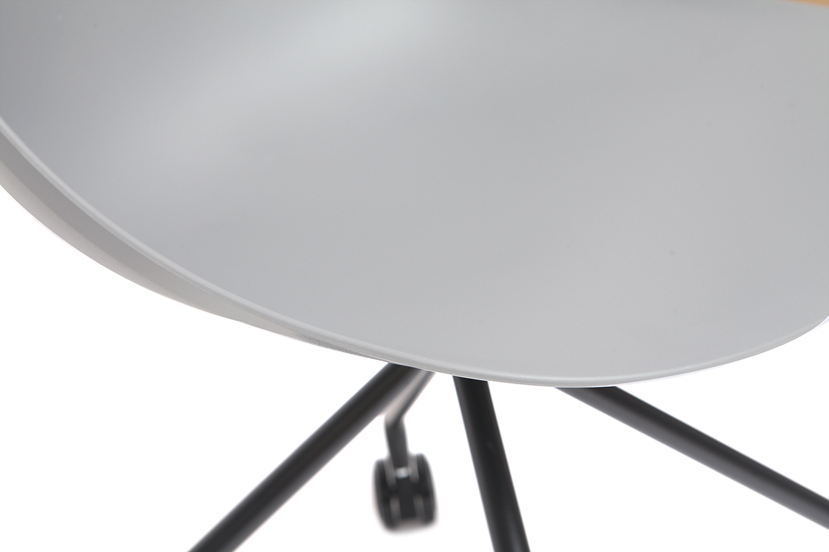 Fauteuil de bureau design gris et noir CONCHA