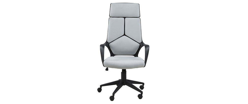 Fauteuil de bureau design gris et noir YALE