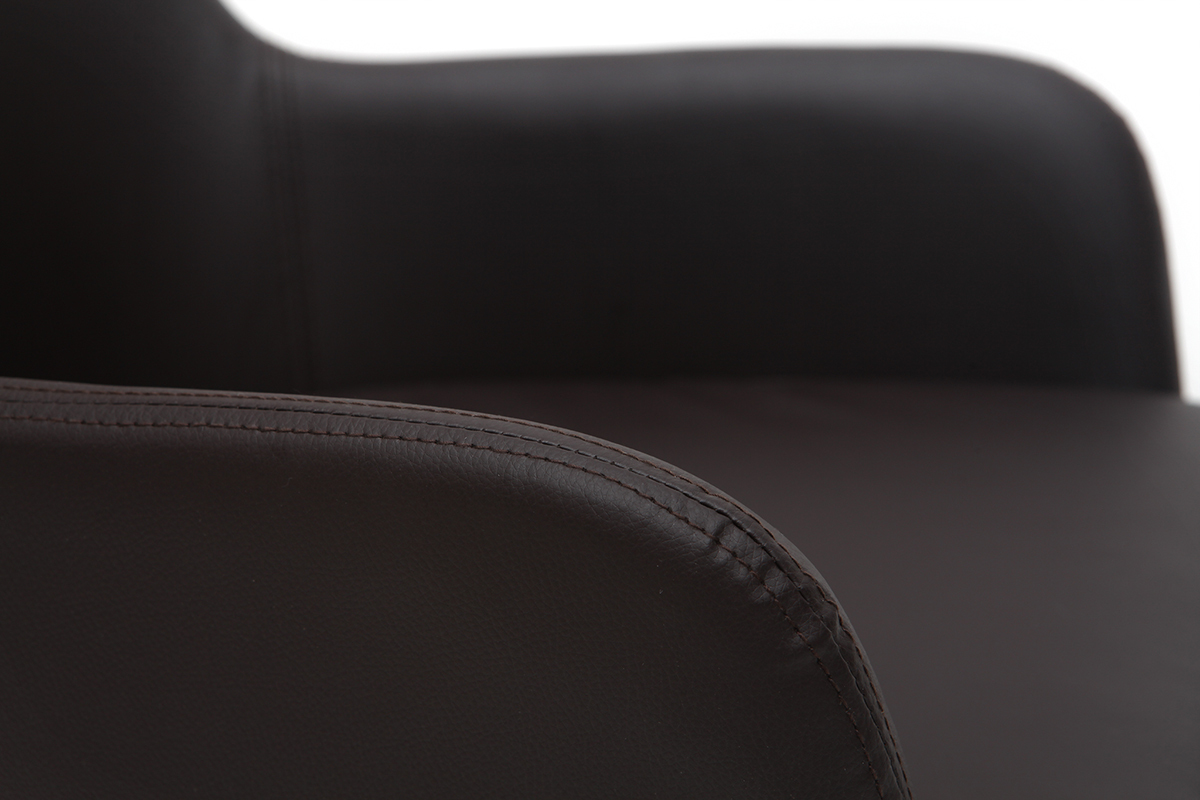 Fauteuil de bureau design marron SHANA