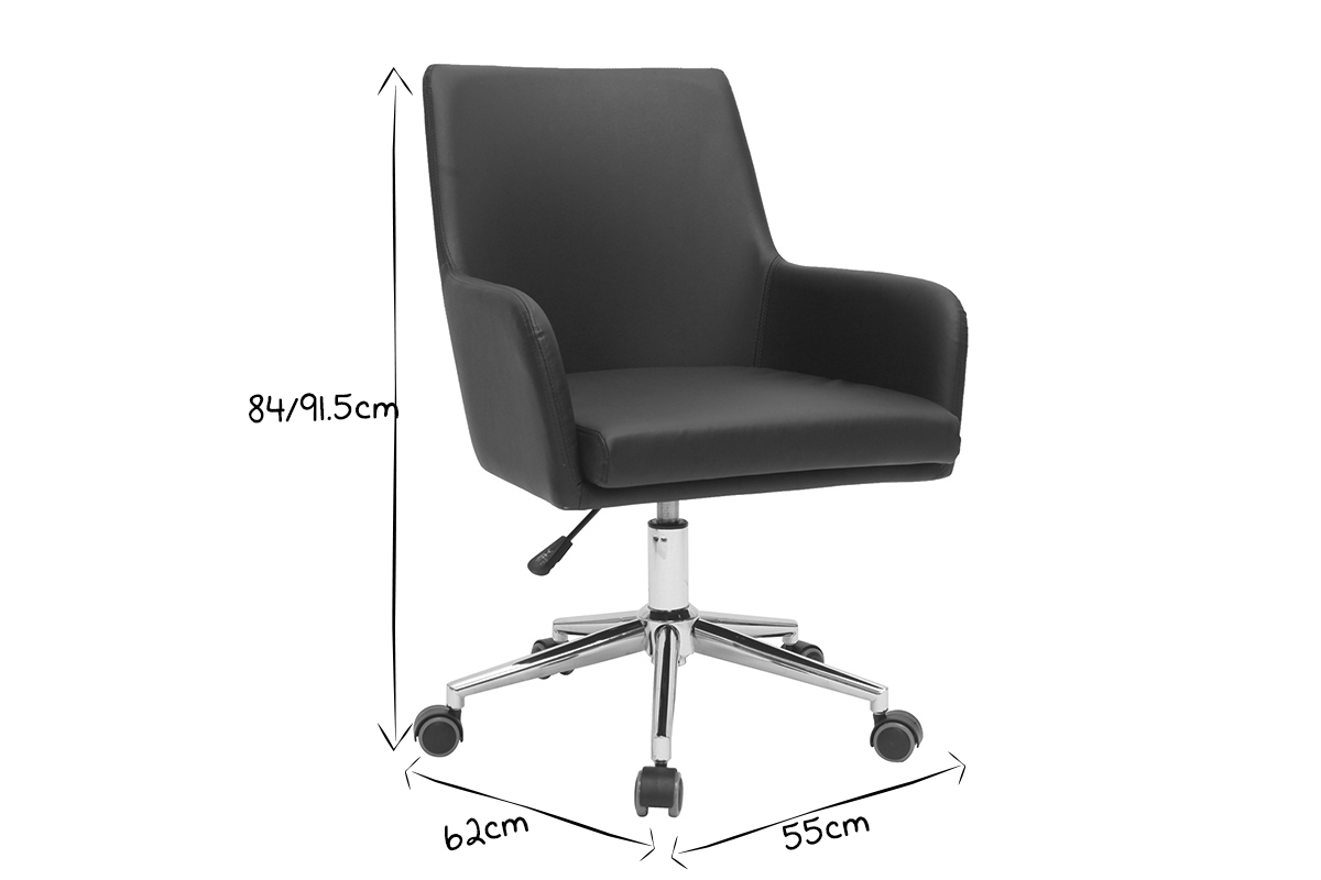 Fauteuil de bureau design marron SHANA