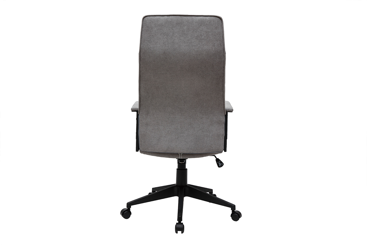 Fauteuil de bureau design mtal et tissu gris MARSHALL
