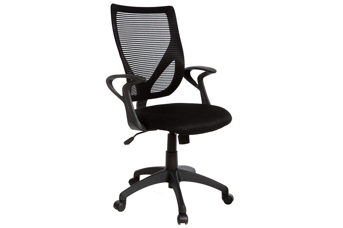Fauteuil de bureau design noir PAOLO