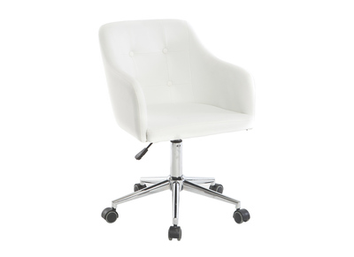 Fauteuil de bureau design PU blanc BALTIK