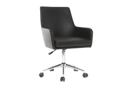 Fauteuil de bureau design PU noir SHANA