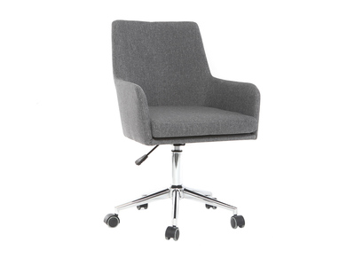 Fauteuil de bureau design tissu gris anthracite SHANA