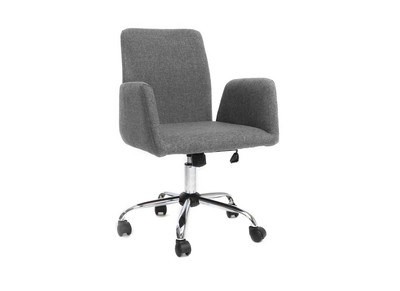Fauteuil de bureau design tissu gris ARIEL