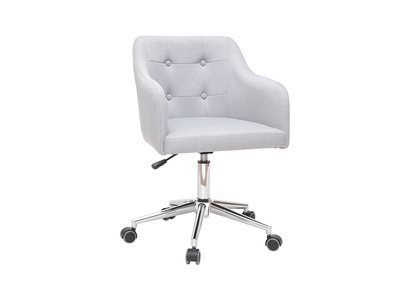 Fauteuil de bureau design tissu gris clair BALTIK