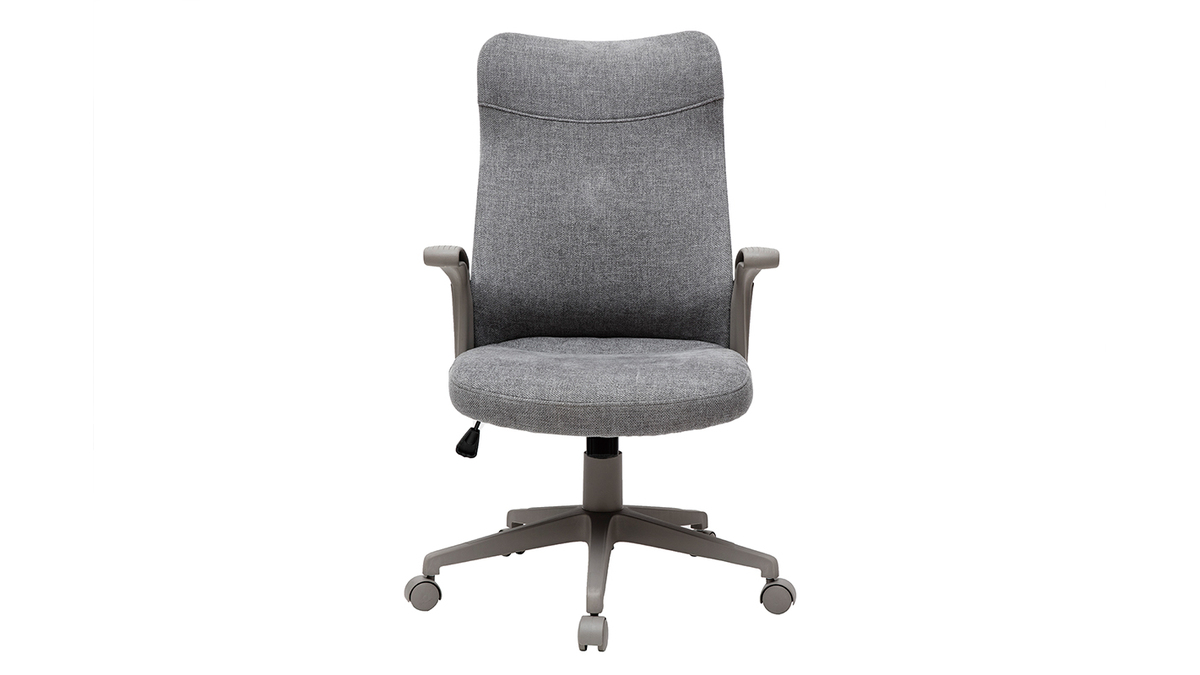 Fauteuil de bureau design tissu gris RISTER