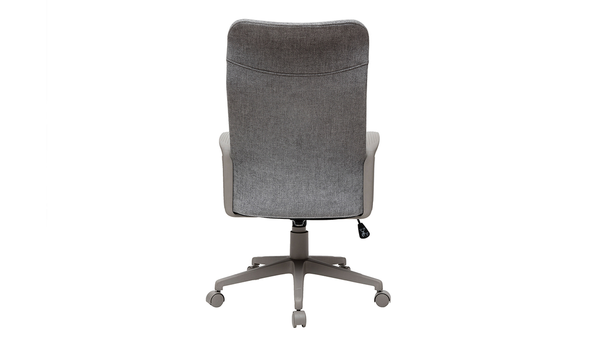 Fauteuil de bureau design tissu gris RISTER