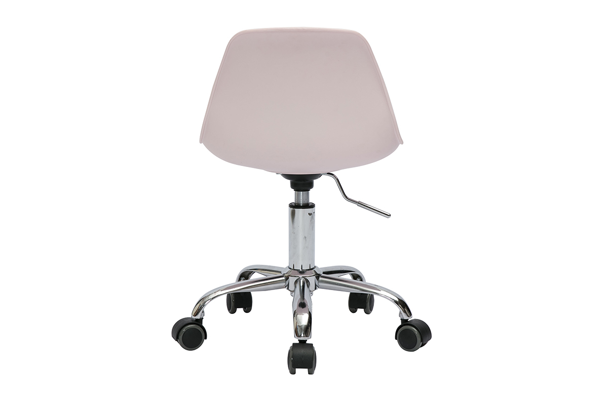 Fauteuil de bureau enfant  roulettes rose STEEVY