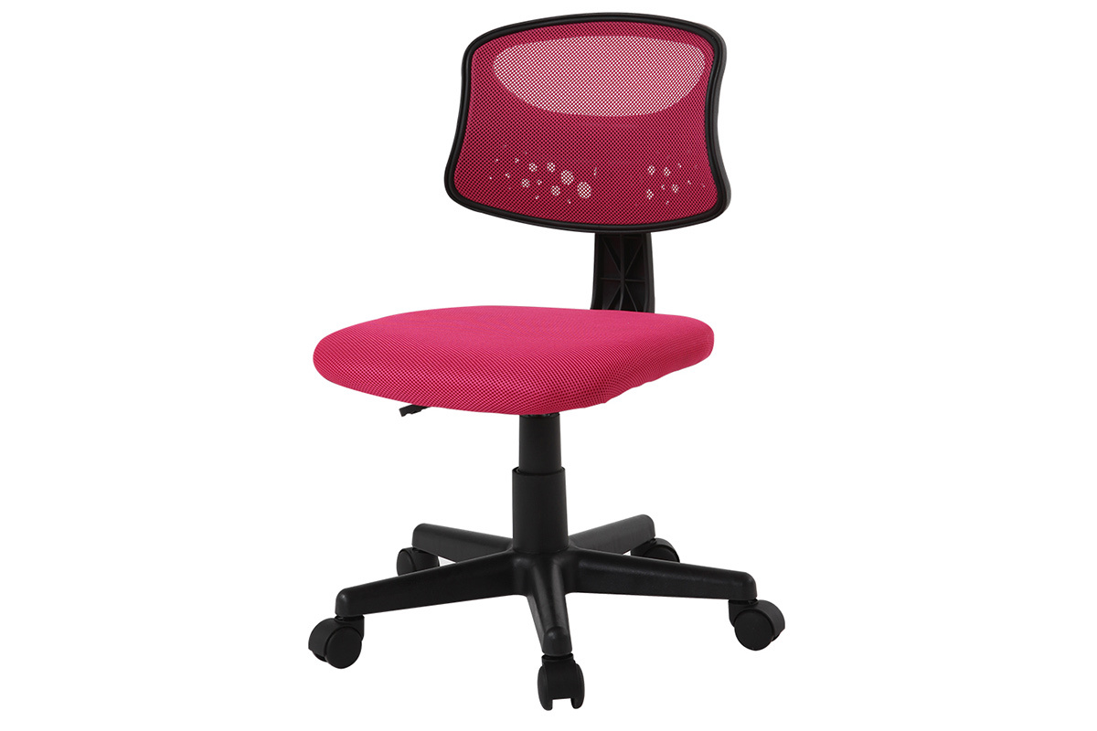 Fauteuil de bureau enfant mesh rose MEL