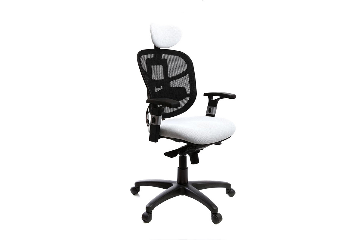 Fauteuil de bureau ergonomique blanc et noir UP TO YOU