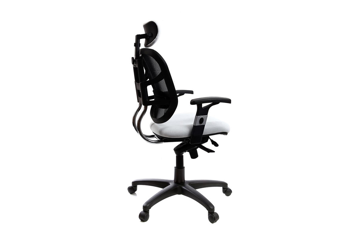 Fauteuil de bureau ergonomique blanc et noir UP TO YOU