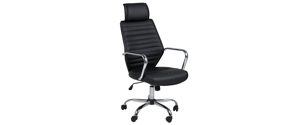 Fauteuil de bureau ergonomique design noir STAN