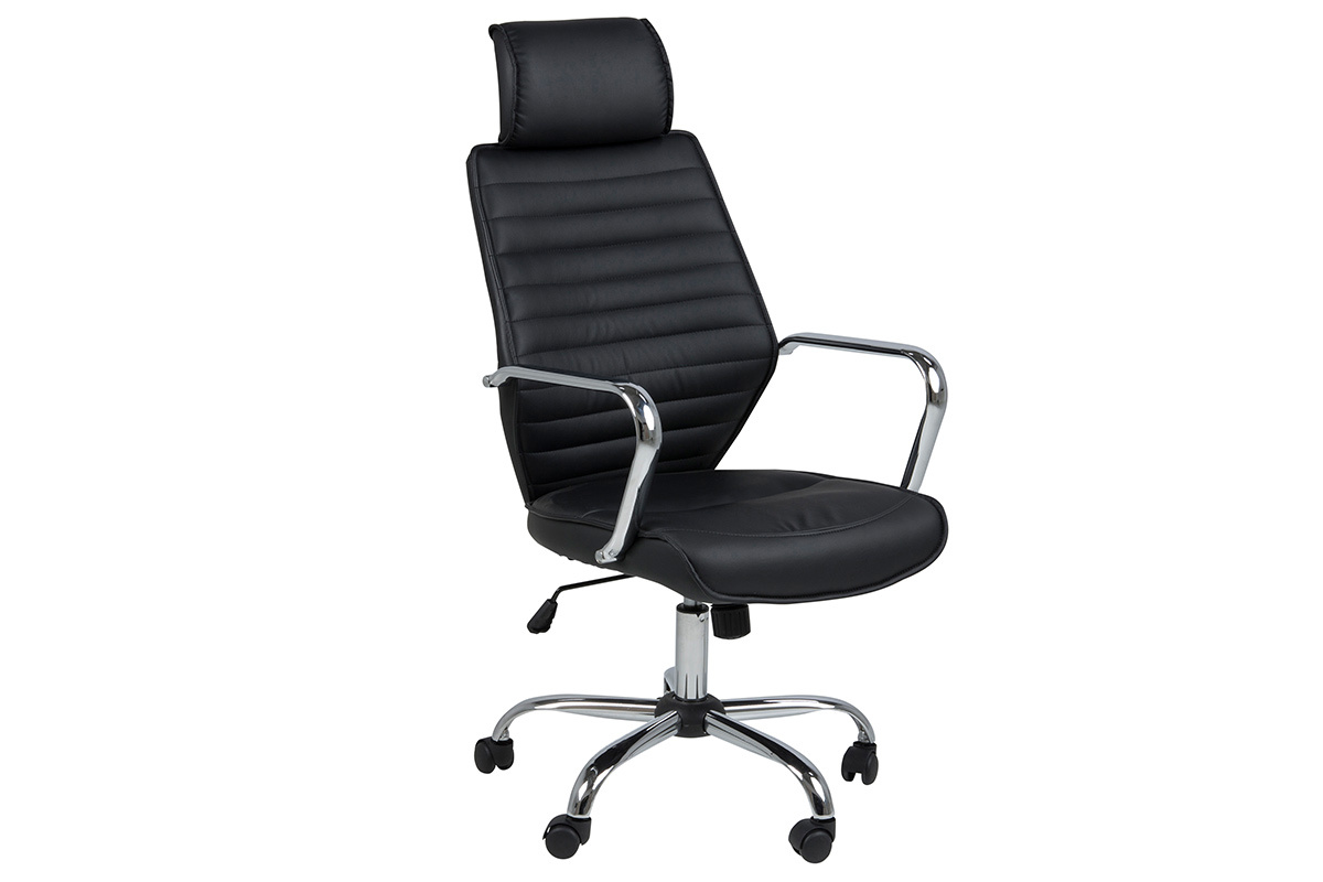 Fauteuil de bureau ergonomique design noir STAN