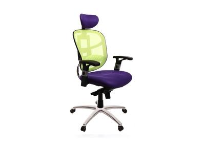 Fauteuil de bureau ergonomique violet et anis UP TO YOU