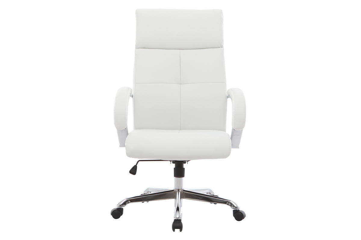 Fauteuil de bureau pivotant design blanc TOWER