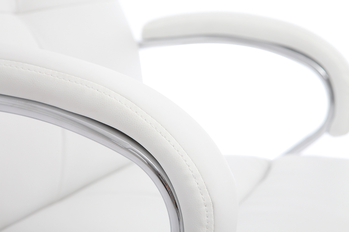 Fauteuil de bureau pivotant design blanc TOWER