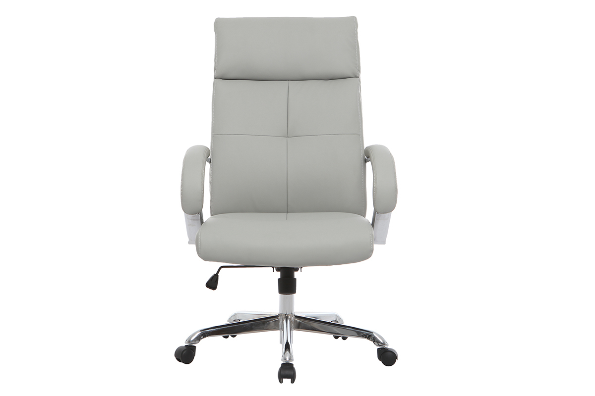 Fauteuil de bureau pivotant design gris TOWER