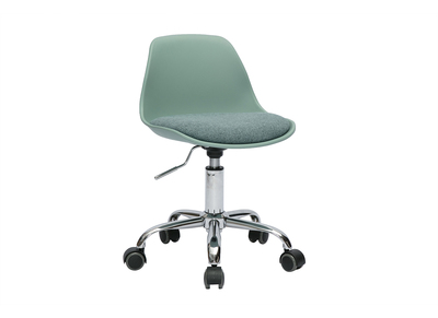 Fauteuil de bureau vert de gris enfant à roulettes STEEVY